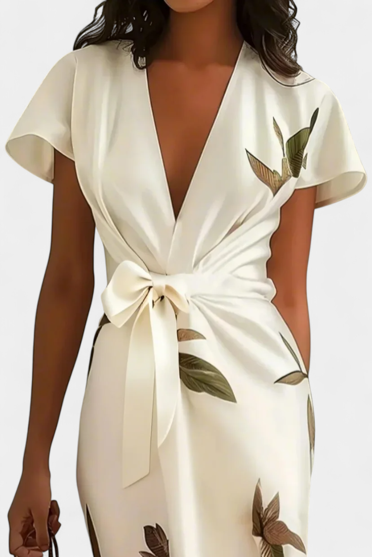 Dhalia | Vestido con Estampado de Hojas