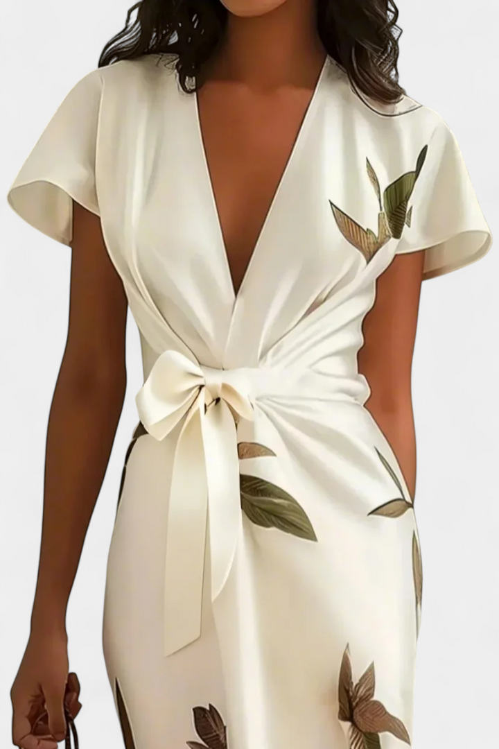 Dhalia | Vestido con Estampado de Hojas