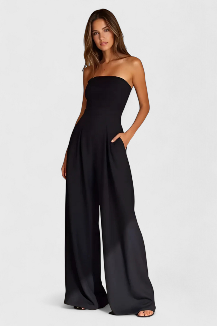 Noelia | Mono elegante sin mangas con escote estructurado