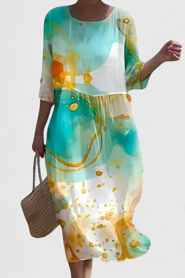 Karolina | Vestido Floral Que Favorece la Figura