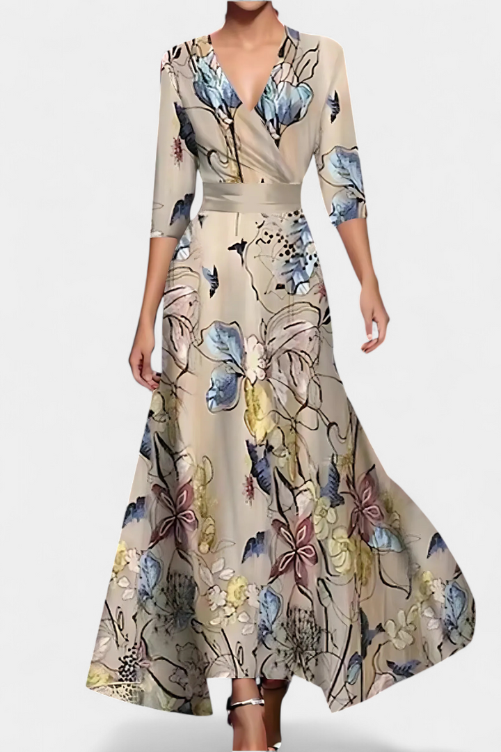 Lauren | Vestido Maxi Envolvente Floral