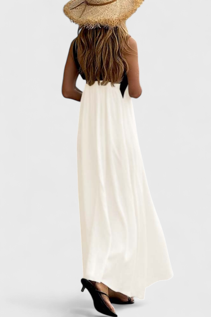 Edith | Vestido de Cuello Cruzado con Espalda Descubierta