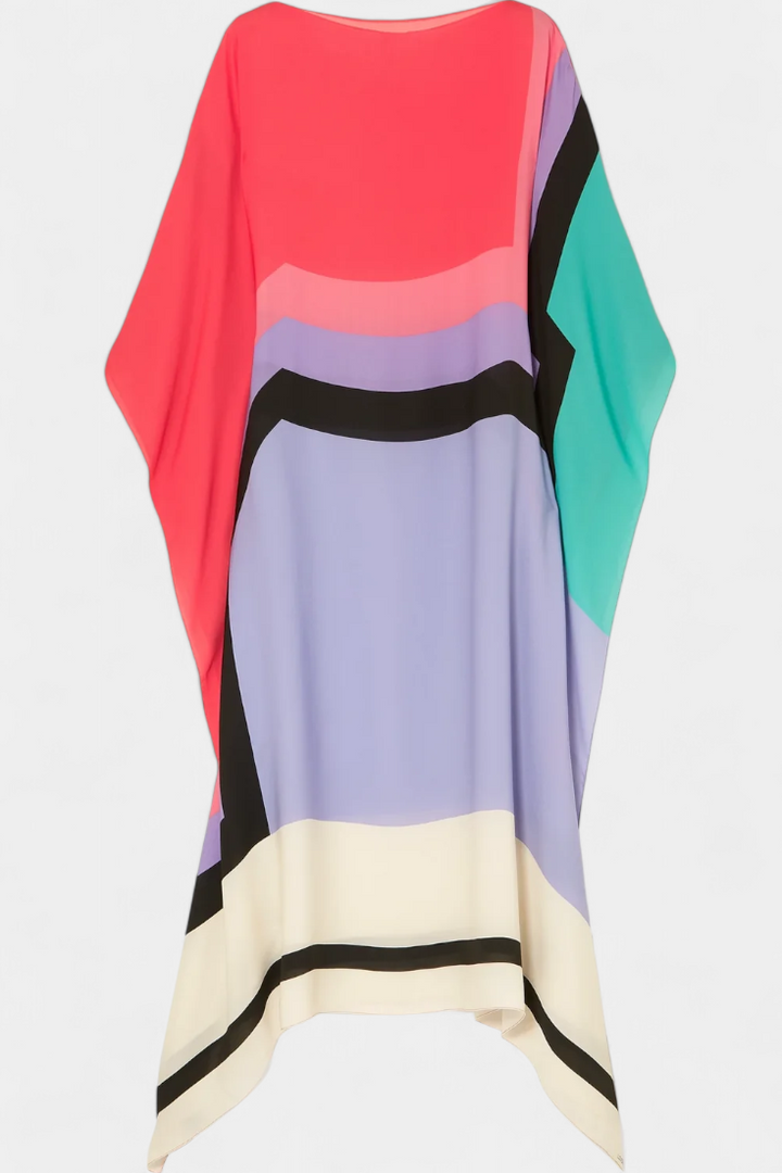 Elenora | Caftán Geométrico de Corte Amplio