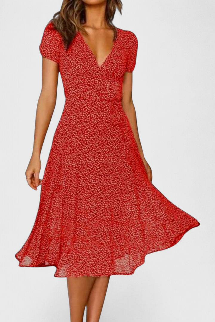 Nuria | Vestido Midi Diario con Escote en V