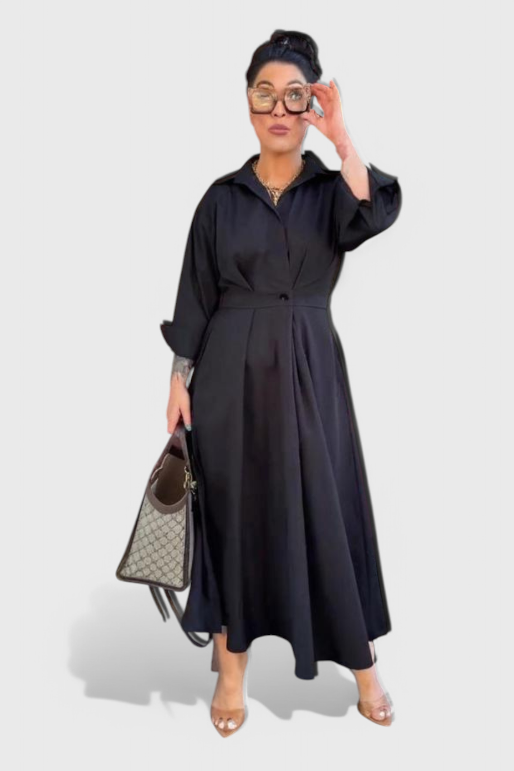 Celina | Vestido Largo Maxi con Solapa