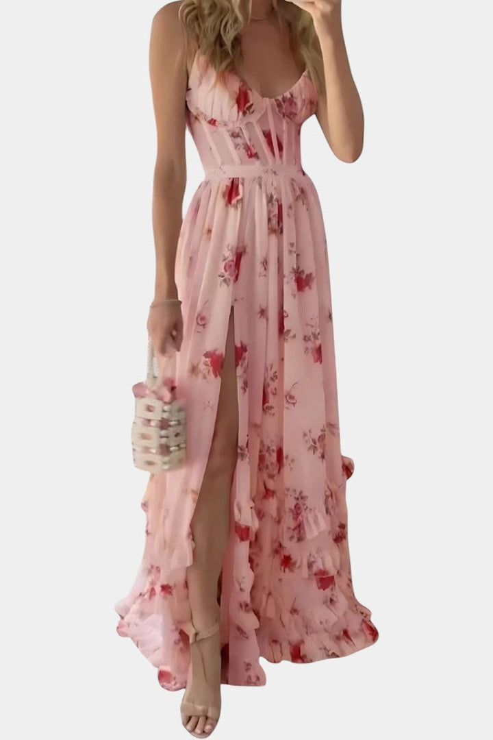 Luna | Vestido Maxi Corsé Floral