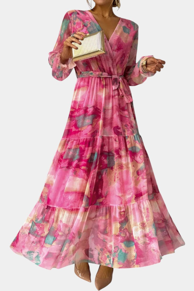 Dajana | Vestido Maxi Envolvente con Estampado Floral