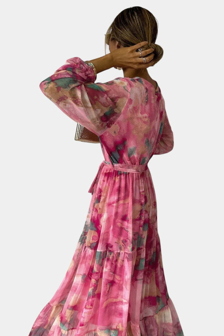 Dajana | Vestido Maxi Envolvente con Estampado Floral