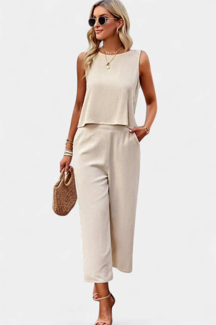 Lavinia | Conjunto de Top y Shorts Fluidos Boho