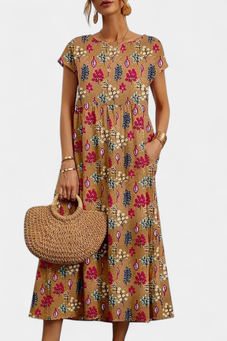 Yuridia | Vestido Floral Chic con Silueta Fluida