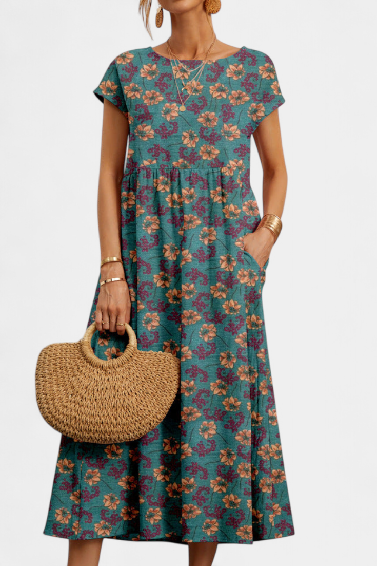 Yuridia | Vestido Floral Chic con Silueta Fluida