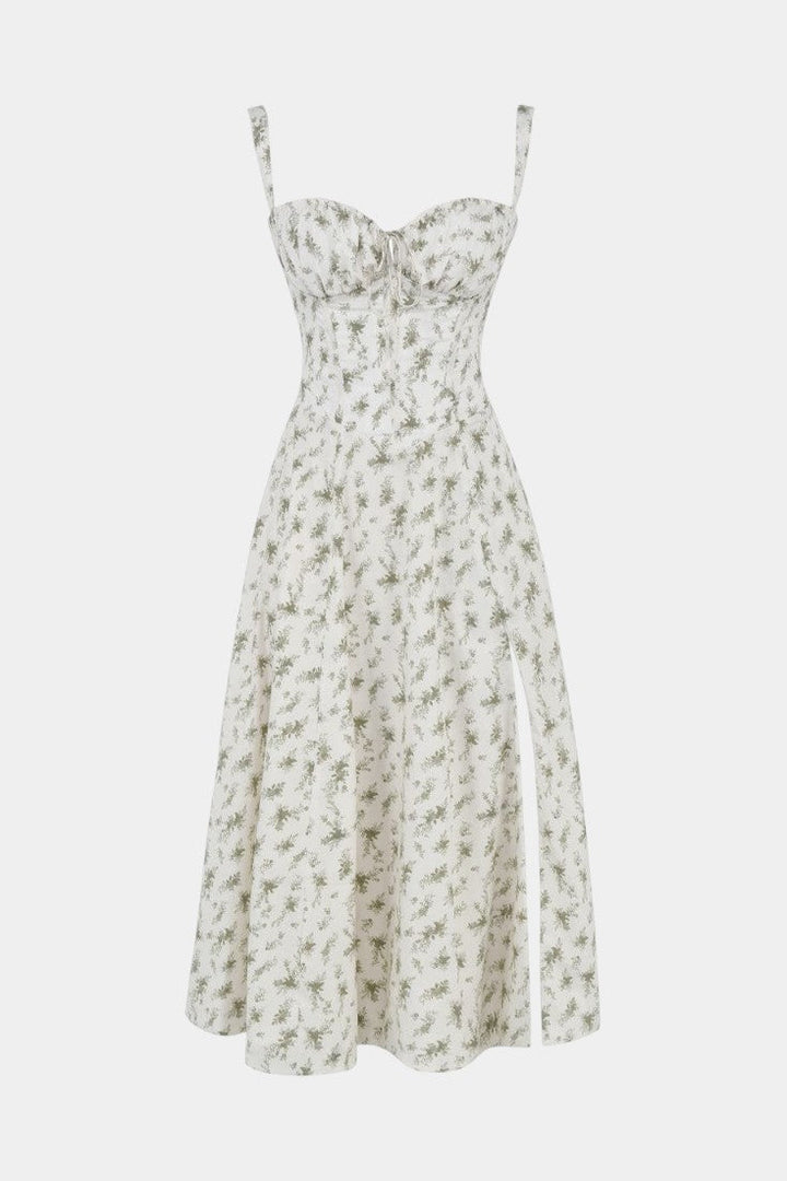Flora | Vestido Midi A-Line con Corsé