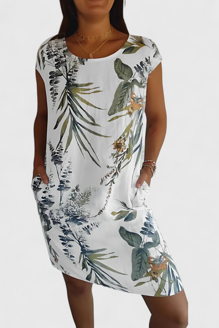 Tereza | Vestido Cómodo de Cuello Redondo