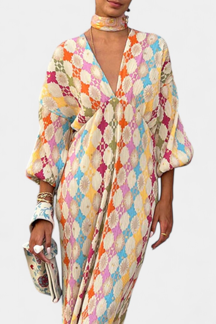 Shanice | Vestido Maxi Suelto de Rayas