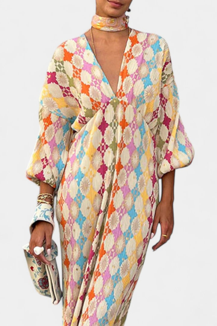 Shanice | Vestido Maxi Suelto de Rayas