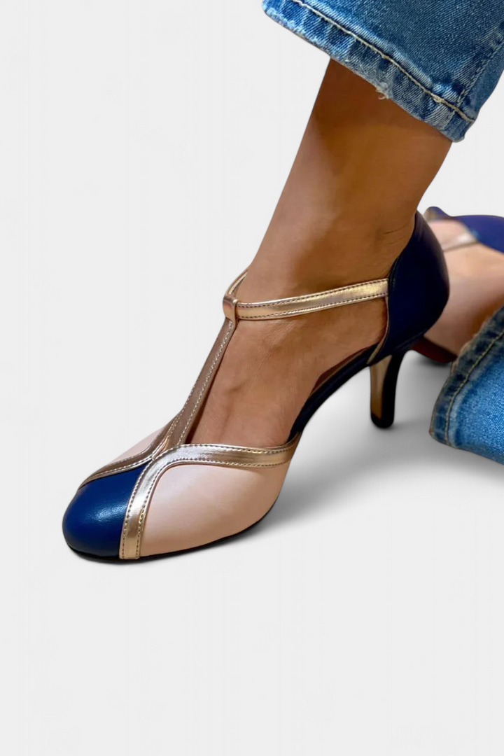 Hailey | Tacones Bicolor con Toque Sofisticado