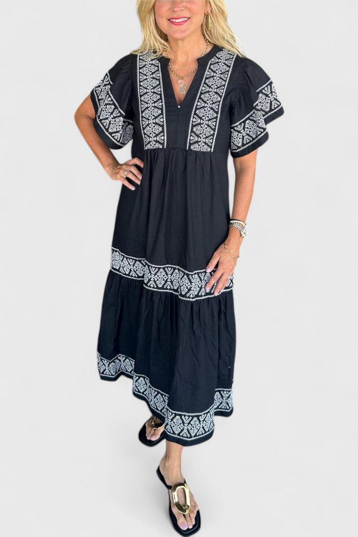 Jacinta | Vestido Boho Maxi con Escote en V