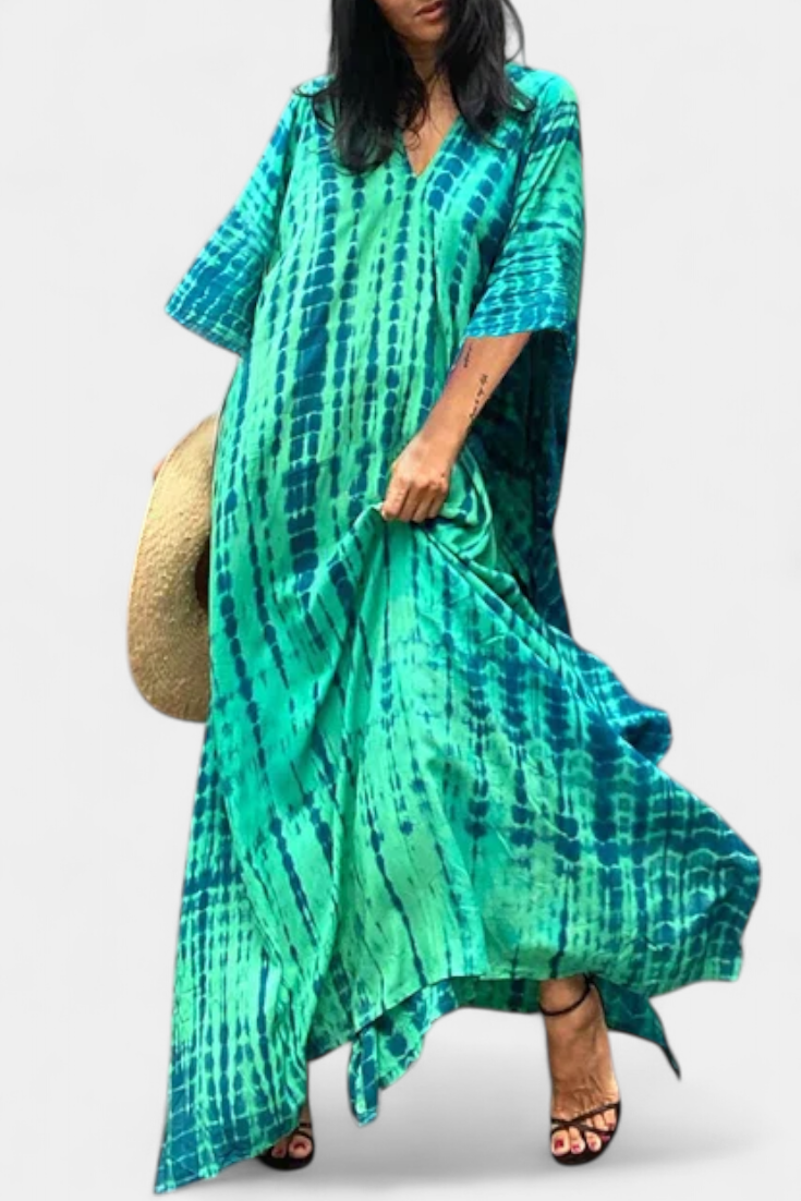 Rositsa | Vestido Kaftan Tie-Dye Bohemio