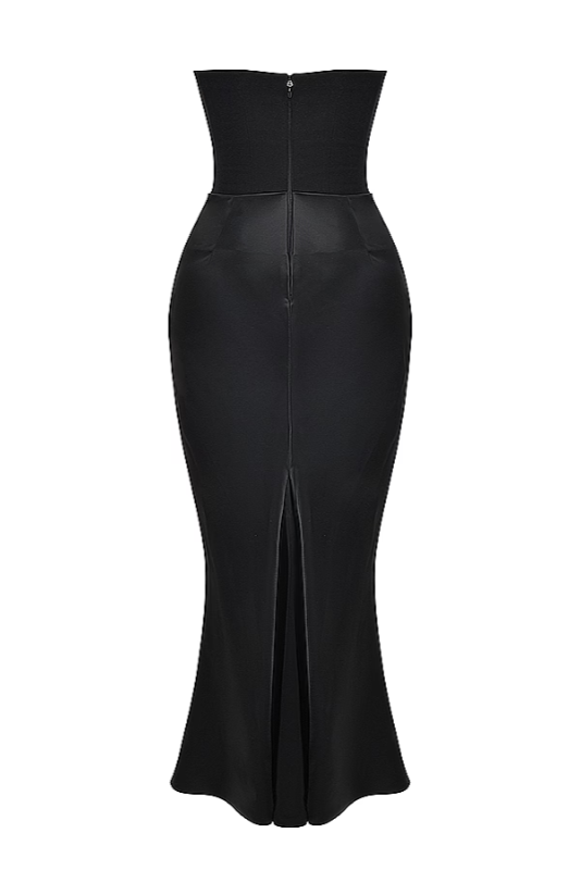 Emily | Vestido Maxi Drapado Sin Tirantes