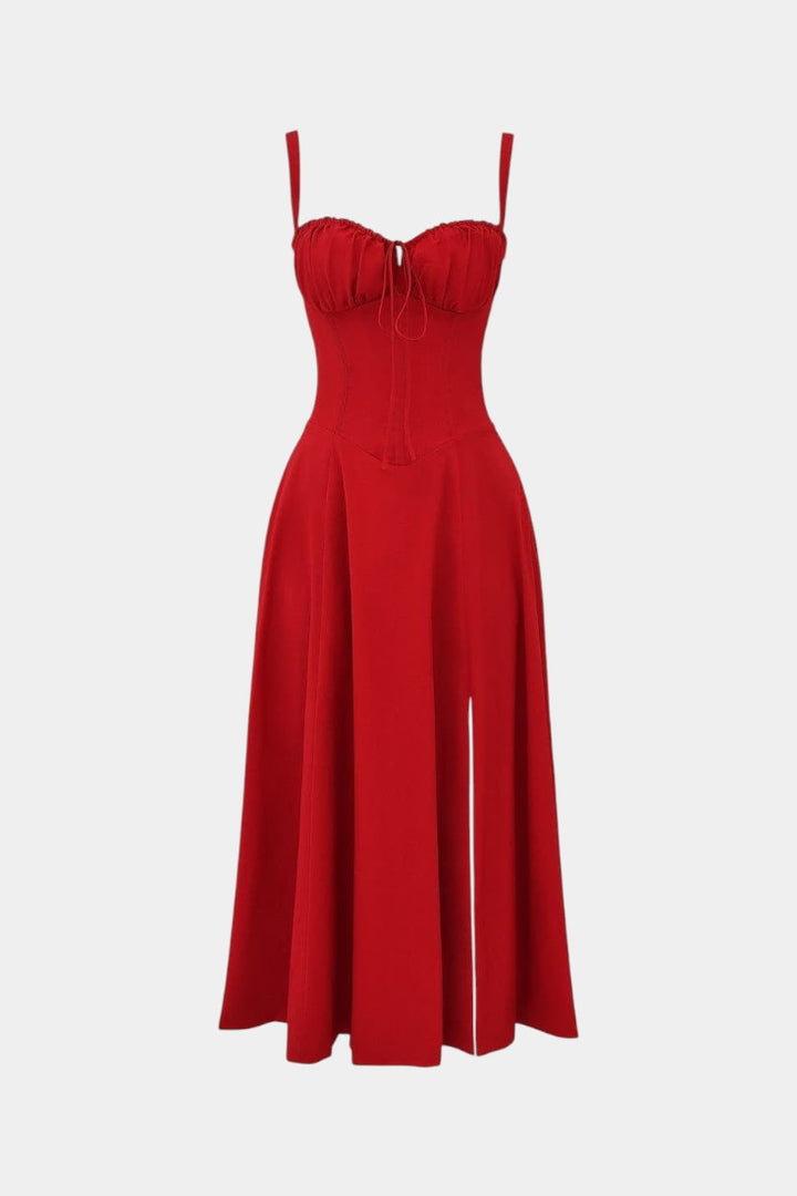 Flora | Vestido Midi A-Line con Corsé