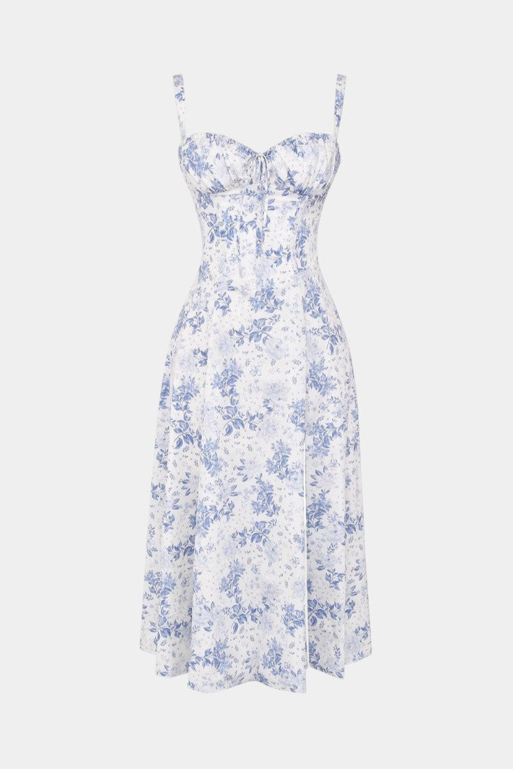 Flora | Vestido Midi A-Line con Corsé