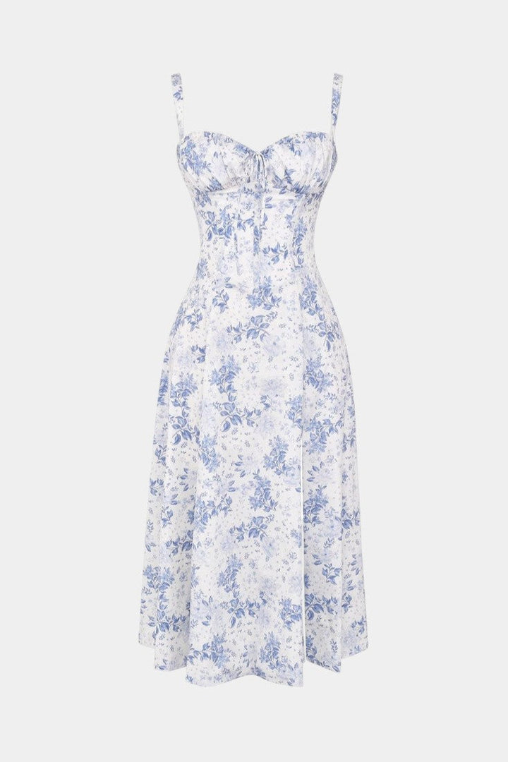 Flora | Vestido Midi A-Line con Corsé