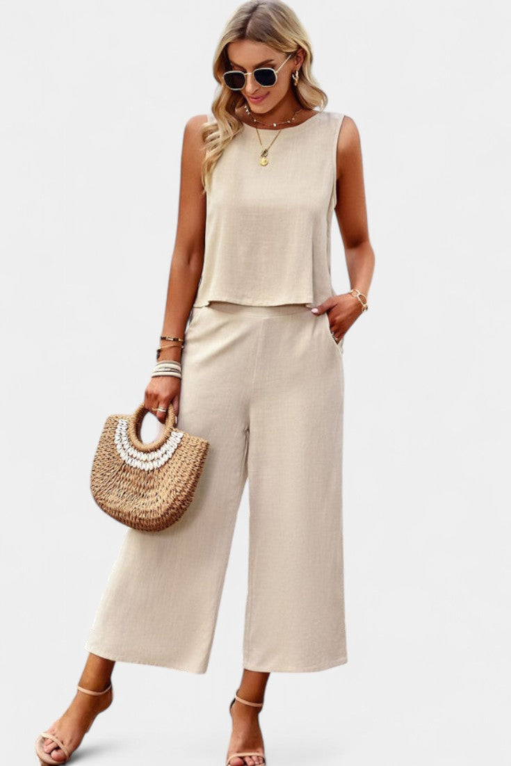 Lavinia | Conjunto de Top y Shorts Fluidos Boho