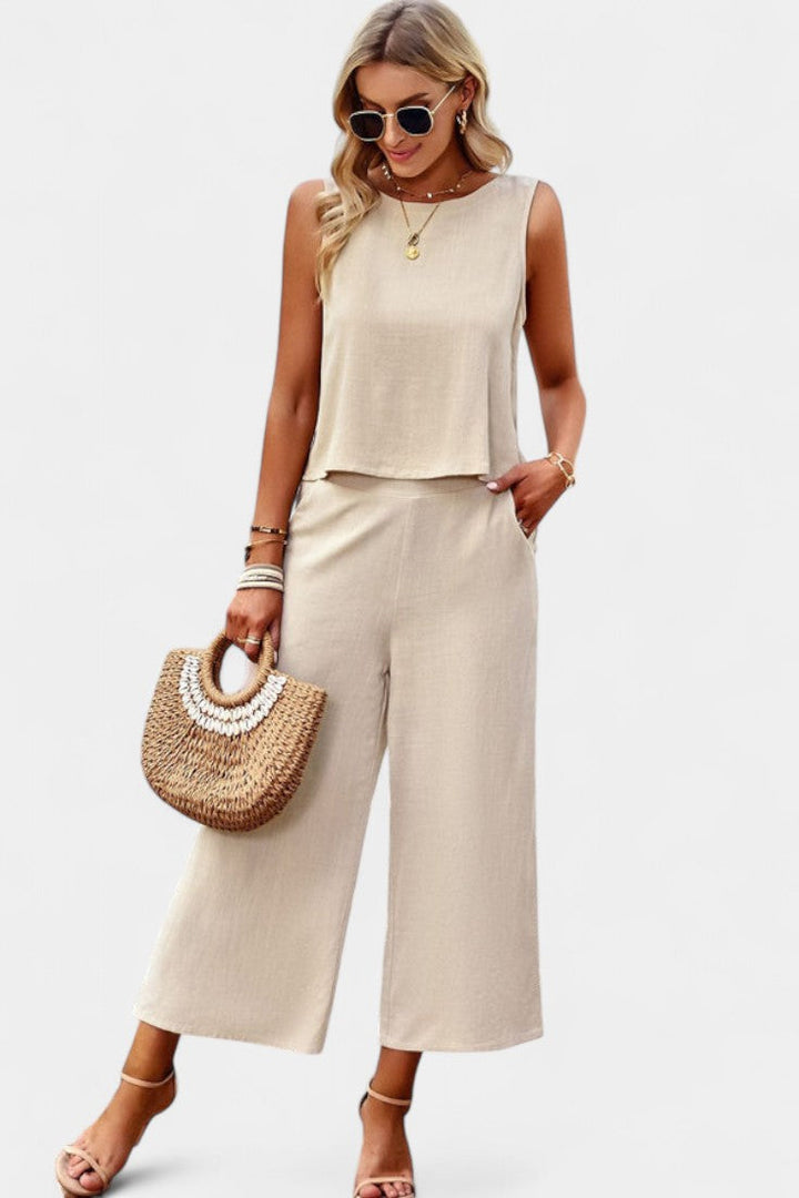 Lavinia | Conjunto de Top y Shorts Fluidos Boho