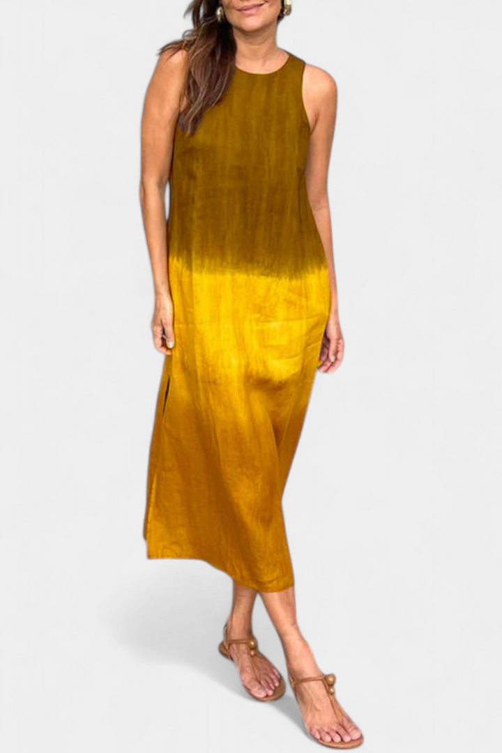 Taerra | Vestido Sin Mangas con Estilo Tie-Dye en Degradé