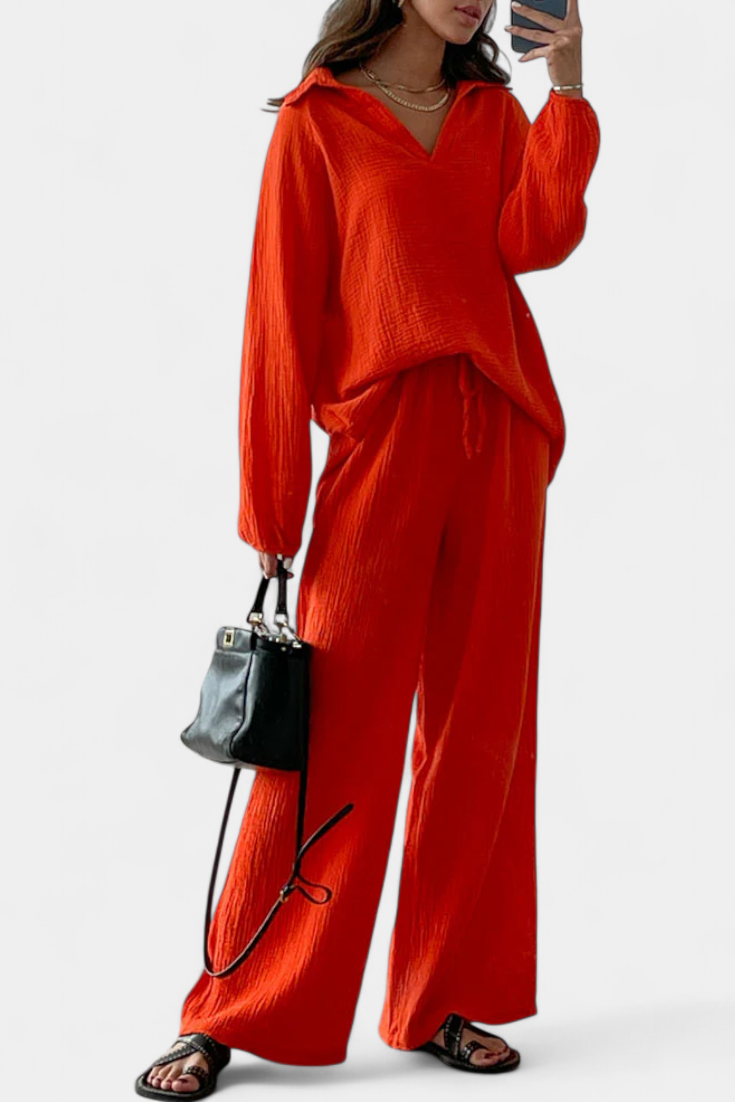 Aya | Conjunto de Dos Piezas con Escote en V