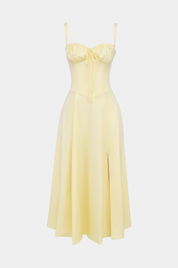 Flora | Vestido Midi A-Line con Corsé