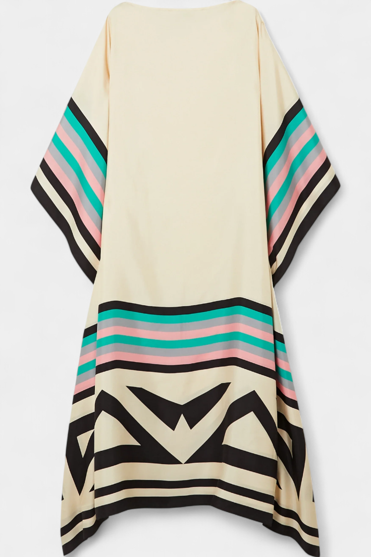 Elenora | Caftán Geométrico de Corte Amplio