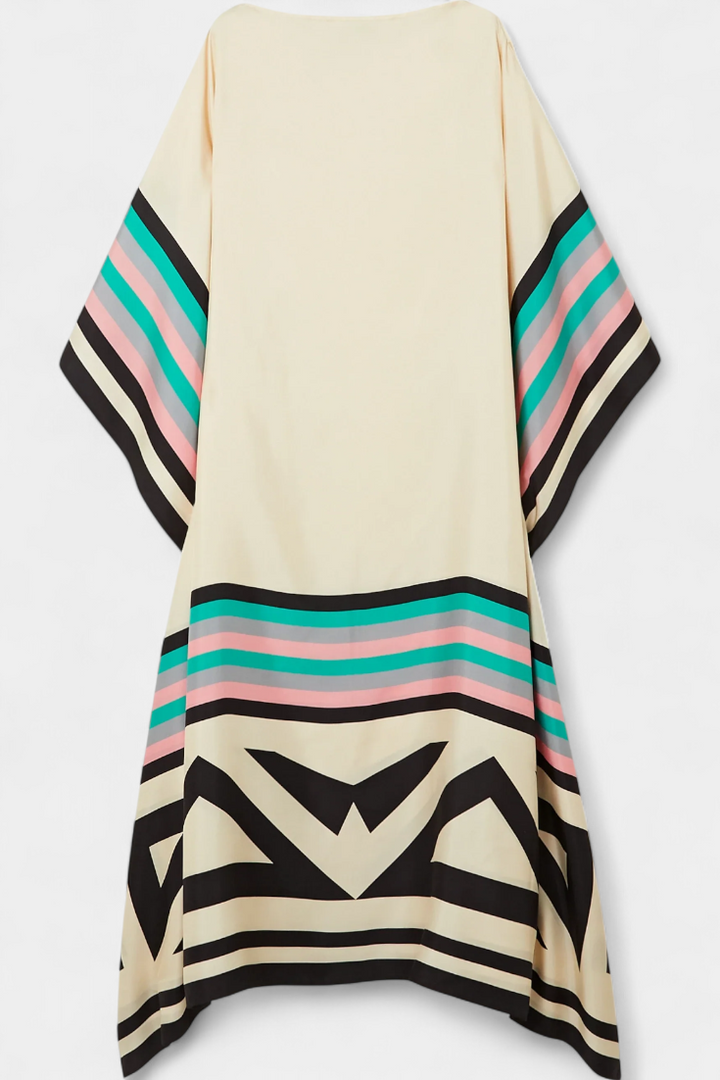 Elenora | Caftán Geométrico de Corte Amplio