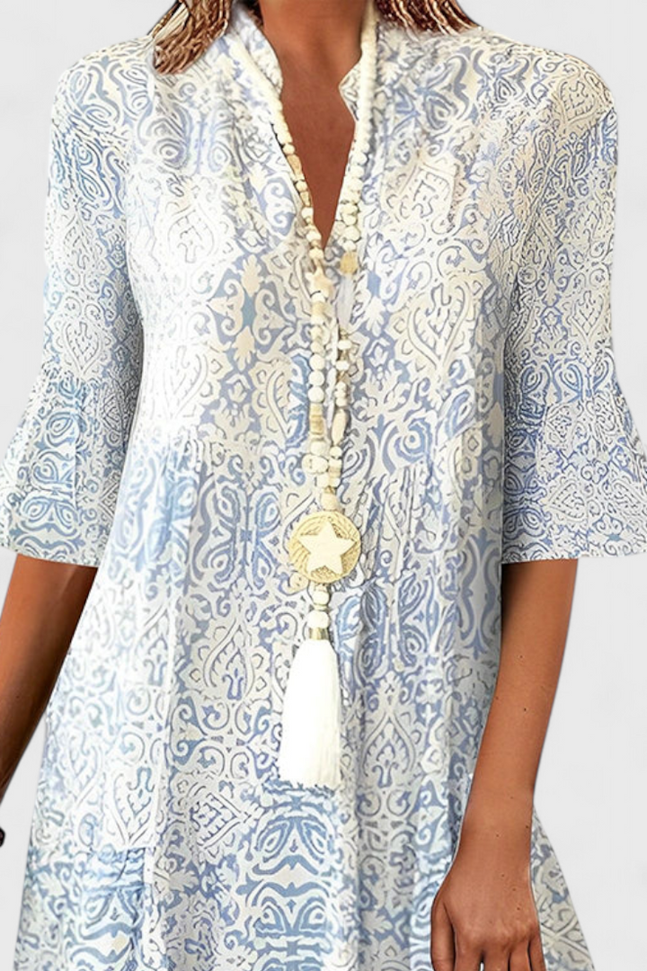 Zarahilde | Vestido Elegante con Estampado Sofisticado