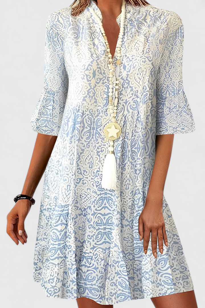 Zarahilde | Vestido Elegante con Estampado Sofisticado