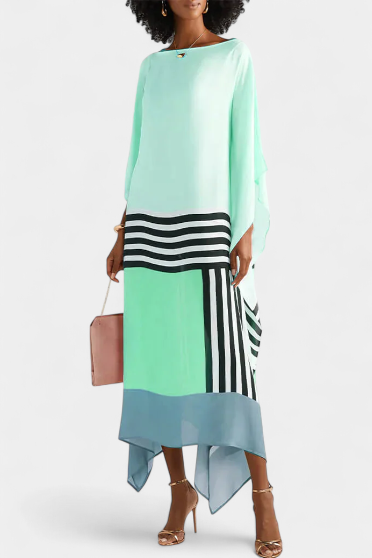 Elenora | Caftán Geométrico de Corte Amplio