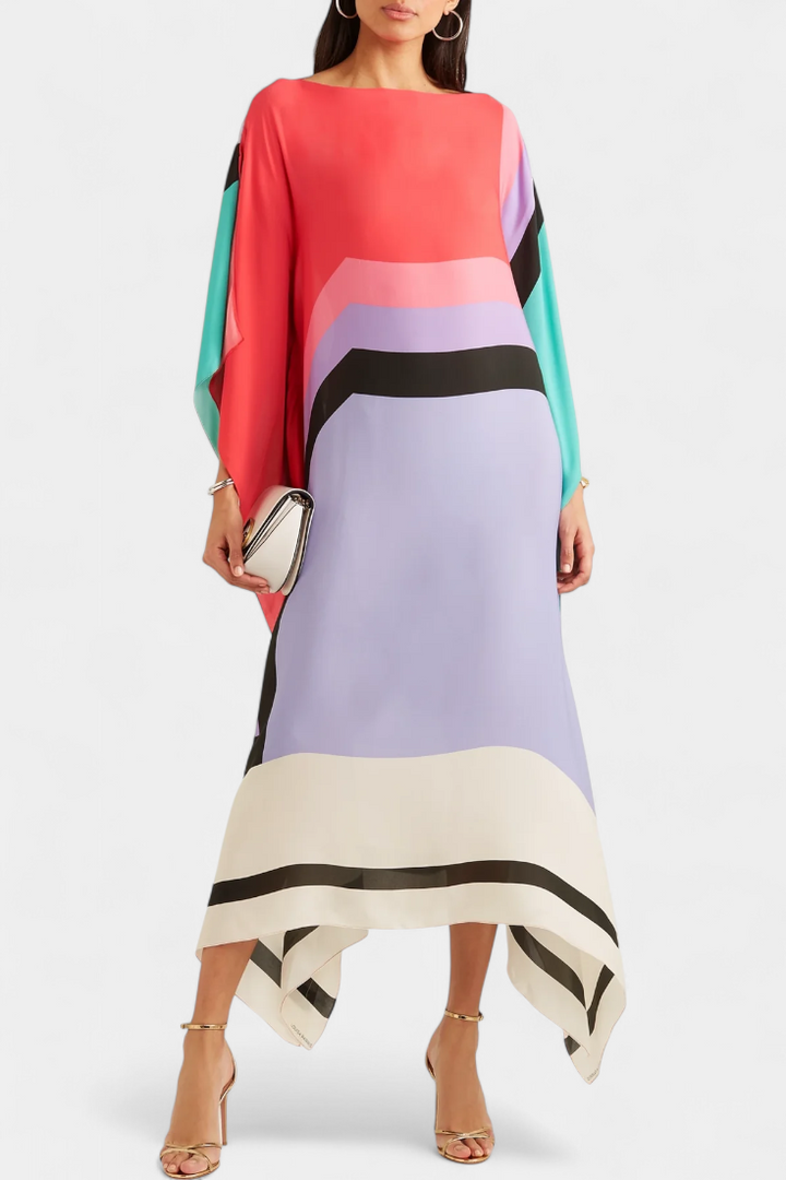Elenora | Caftán Geométrico de Corte Amplio