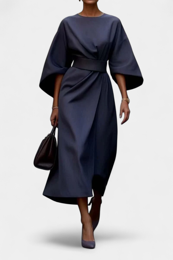 Micaela | Vestido Midi de Manga Lantern