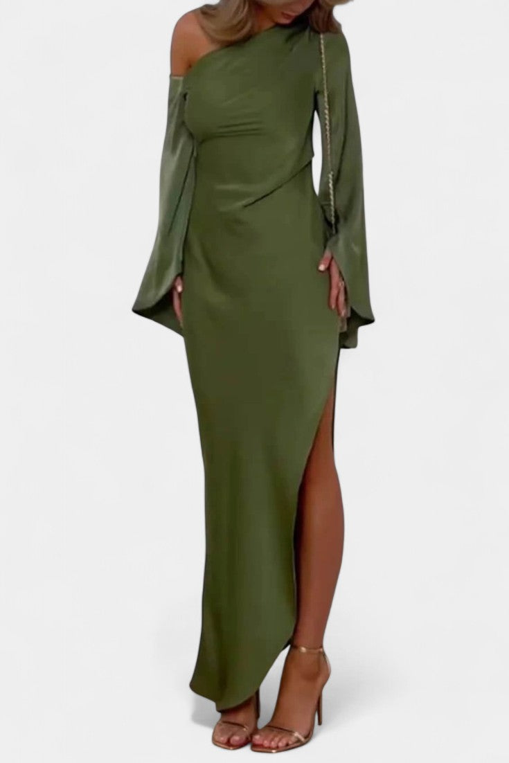 Keisha | Vestido Maxi Asimétrico de Un Hombro