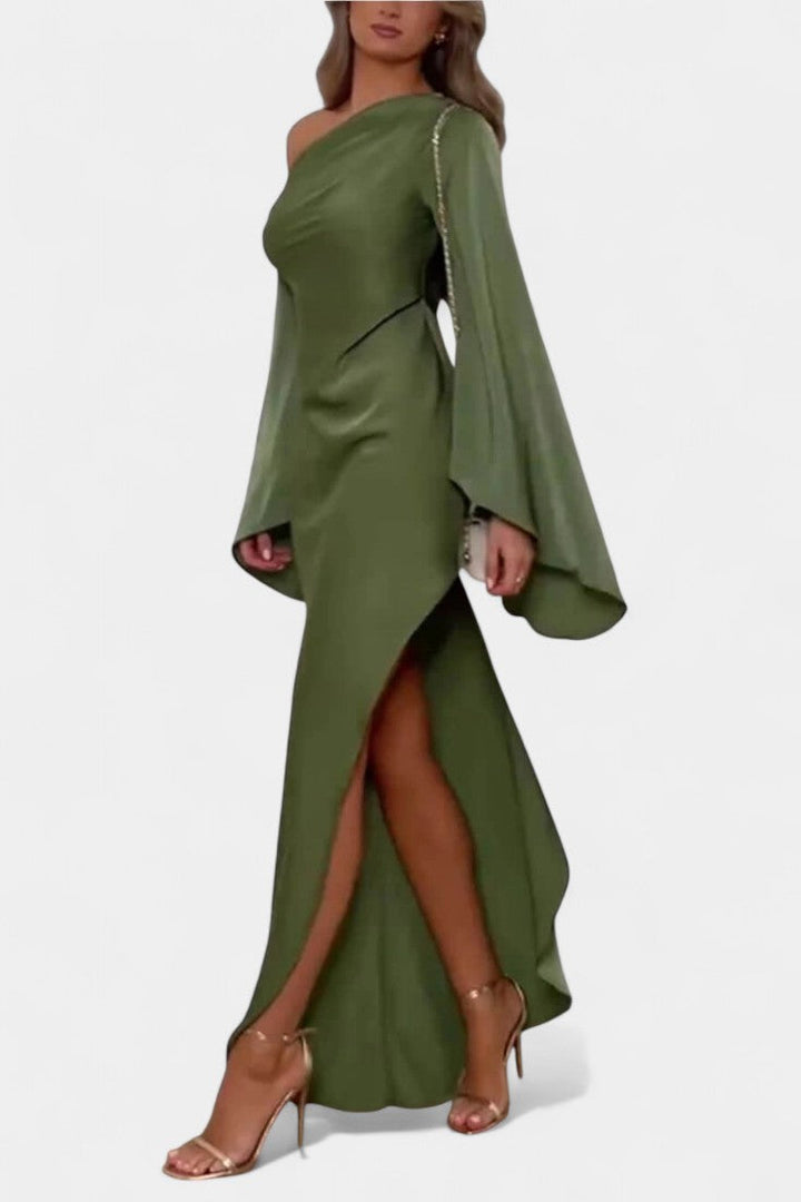 Keisha | Vestido Maxi Asimétrico de Un Hombro