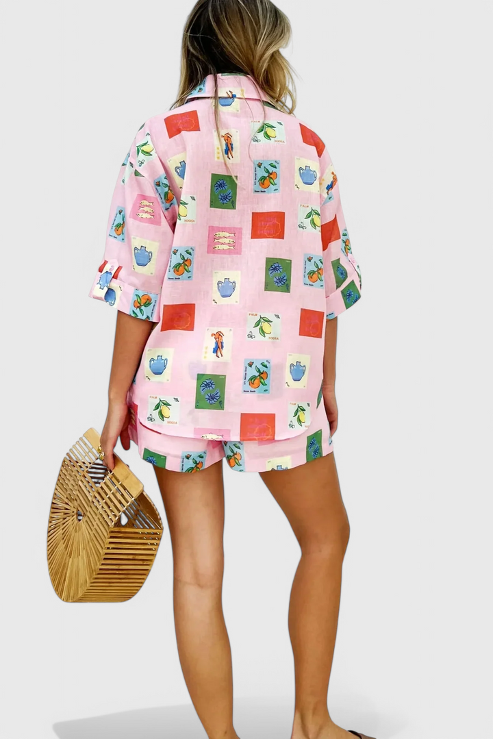 Paula | Conjunto de Estampado Pink