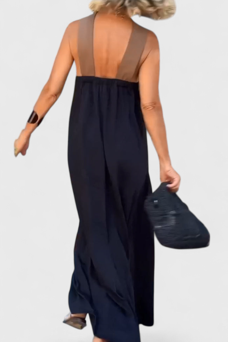 Edith | Vestido de Cuello Cruzado con Espalda Descubierta