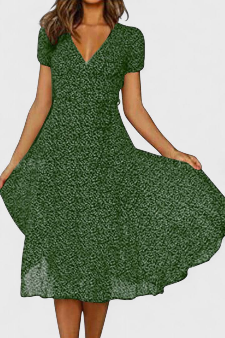 Nuria | Vestido Midi Diario con Escote en V