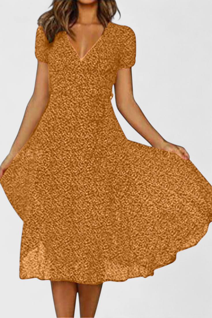 Nuria | Vestido Midi Diario con Escote en V