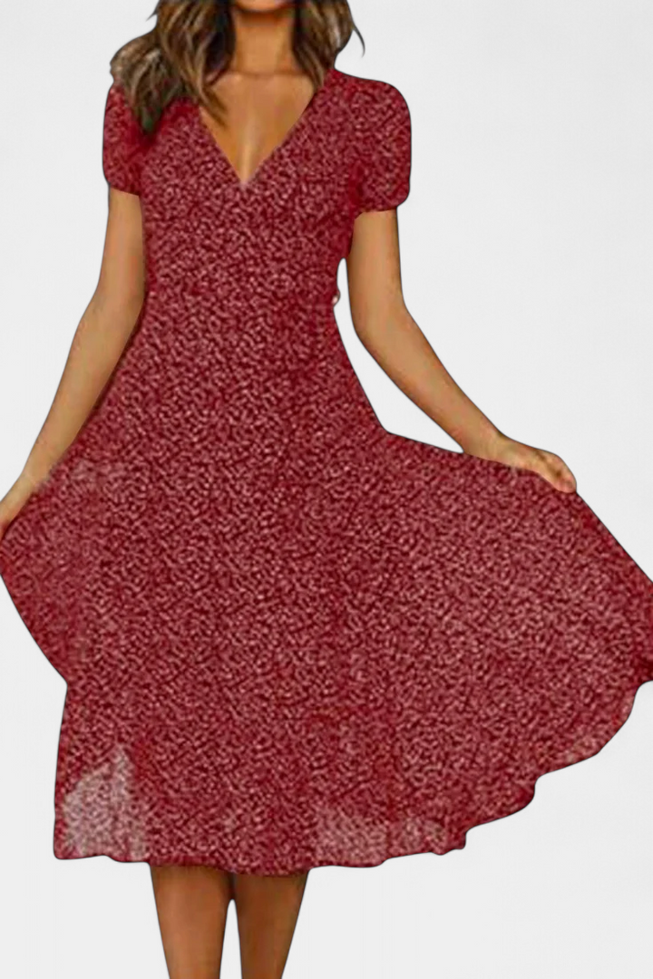 Nuria | Vestido Midi Diario con Escote en V