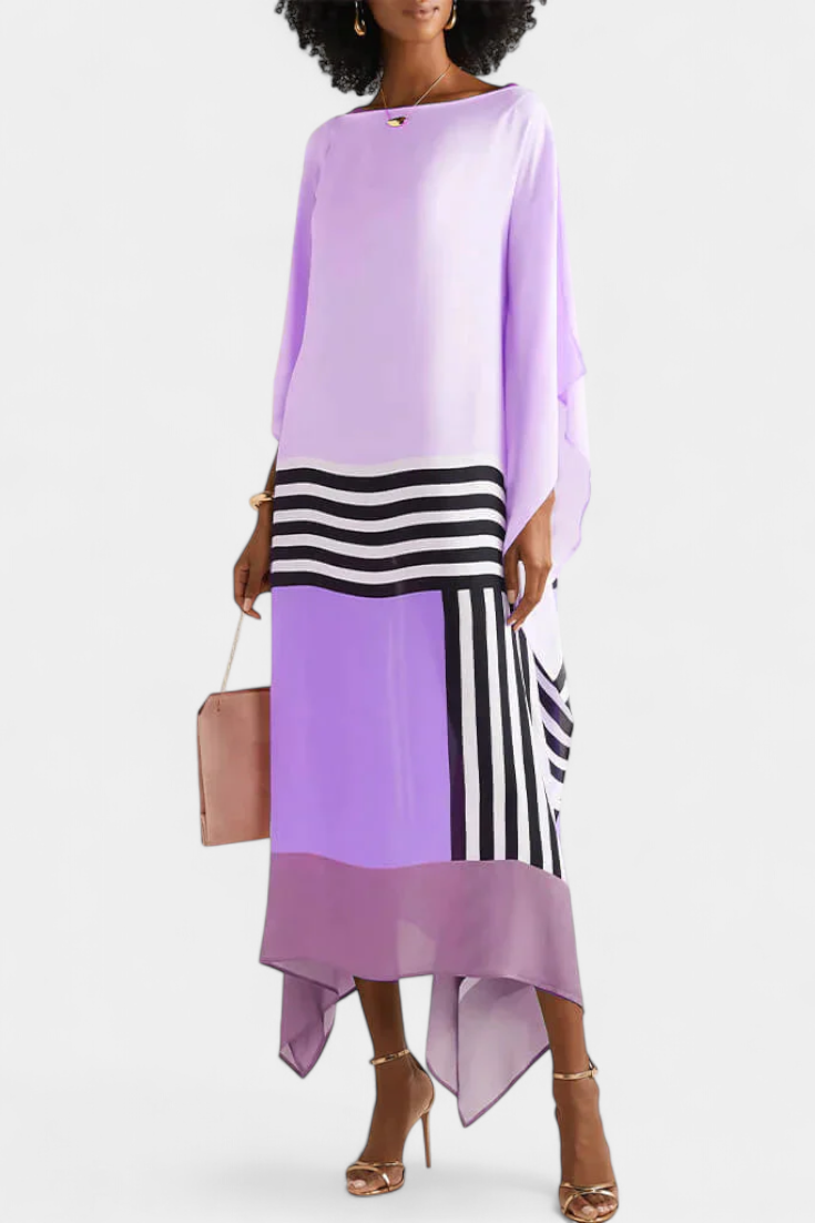 Elenora | Caftán Geométrico de Corte Amplio