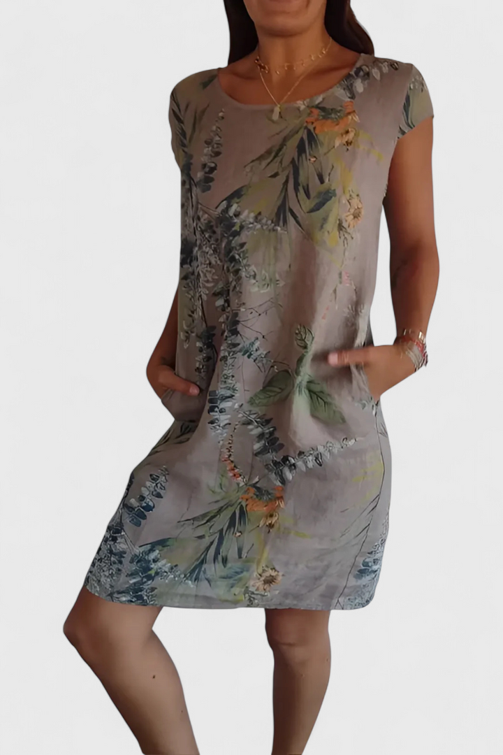 Tereza | Vestido Cómodo de Cuello Redondo