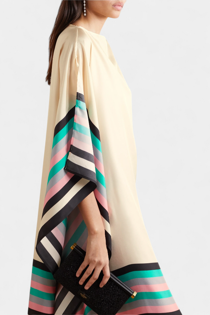 Elenora | Caftán Geométrico de Corte Amplio