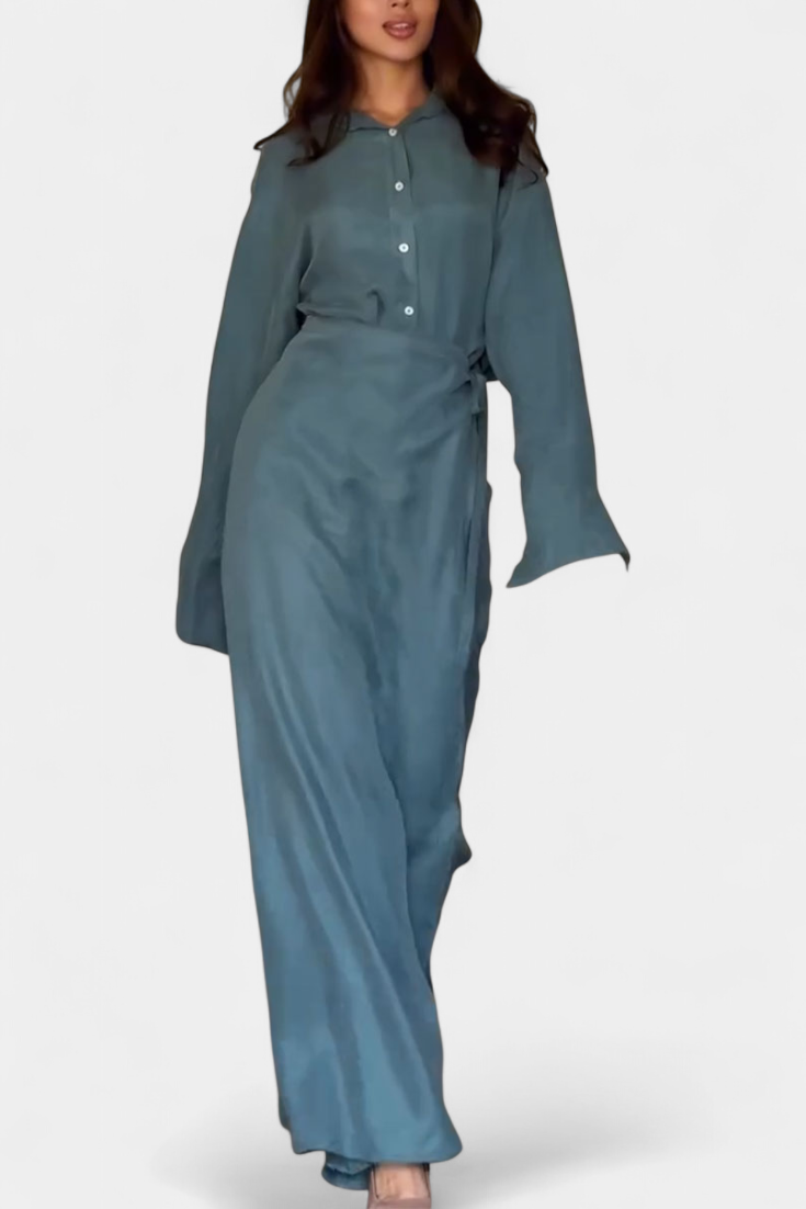 Marisol | Conjunto Casual de Camisa Suelta y Pantalón Falda