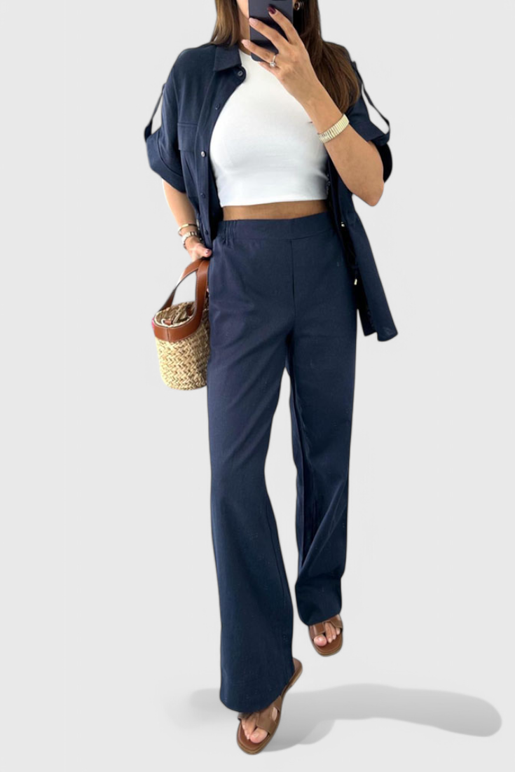 Lani | Conjunto de Camisa y Pantalones de Dos Piezas Relaxed